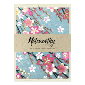 KYOKO BLUE Washi Note Card Set