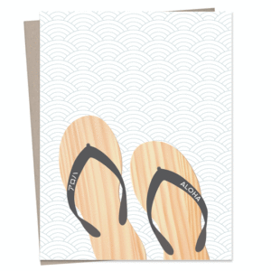 Sansei Slippahs (Geta) Greeting Card