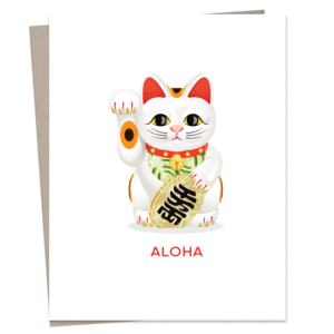 Sansei Maneki Neko Greeting Card