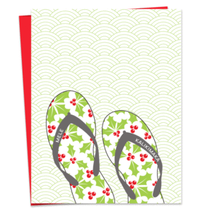 Holiday Slippahs Greeting Card