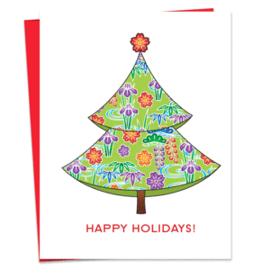 Bingata Christmas Tree Greeting Card