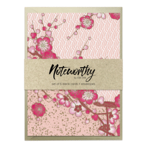 HARUNA PINK Washi Note Card Set