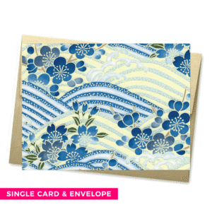 SUWAKO BLUE Single Washi Note Card