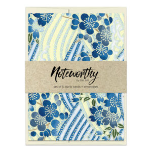 SUWAKO BLUE Washi Note Card Set