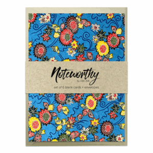 KAME (Blue) Washi Note Card Set