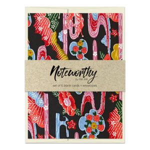 Kama Black Washi Note Card Set