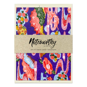 Kama Purple Washi Note Card Set