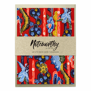 KAMA (Red) Washi Note Card Set