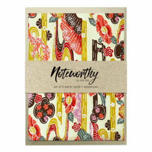 KAMA (Yellow) Washi Note Card Set