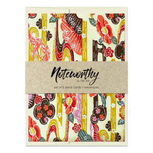 Kama Yellow Washi Note Card Set