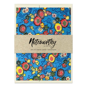 Kame Blue Washi Note Card Set