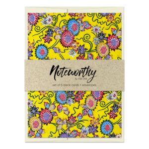 Kame Yellow Washi Note Card Set