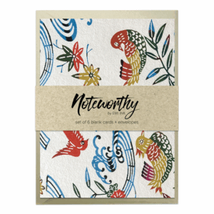 KAMATO (Red) Katazome-Shi Note Card Set