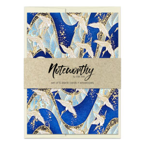 TSURU NAVY Washi Note Card Set