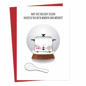 Snow Globe Rice Cooker Greeting Card (5x7)