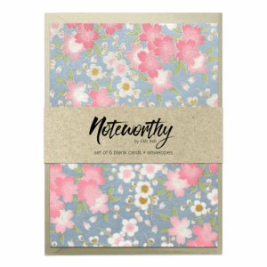 ASAMI BLUE Washi Note Card Set