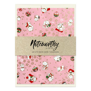 Luna Pink Washi Note Card Set