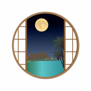 MOON OVER DIAMOND HEAD Decal