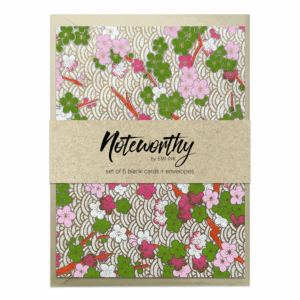 Iroha Green Washi Note Card Set