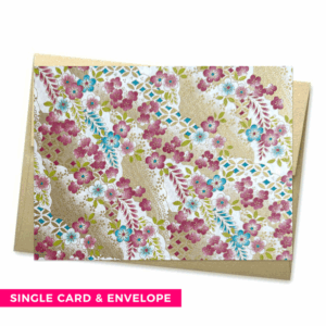 MIEKO GOLD Single Washi Note Card