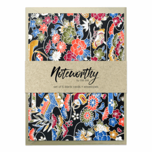 KENICHI (Black) Washi Note Card Set