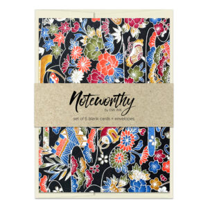 Kenichi Black Washi Note Card Set