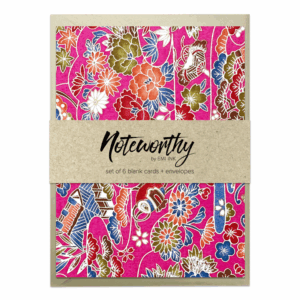KENICHI (Pink) Washi Note Card Set