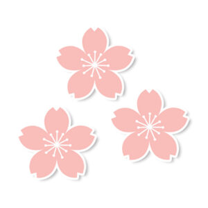SAKURA CORAL PINK TRIO Mini Decals