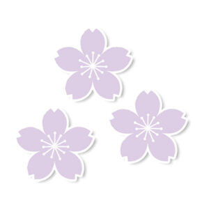 SAKURA LAVENDER TRIO Mini Decals