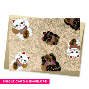 MANEKI GOLD Single Washi Note Card