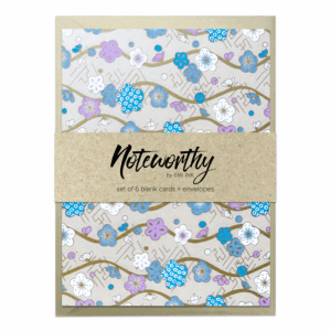MAYU BLUE Washi Note Card Set