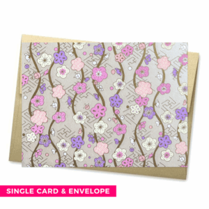 MAYU PINK Single Washi Note Card