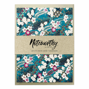 MIEKO TEAL Washi Note Card Set