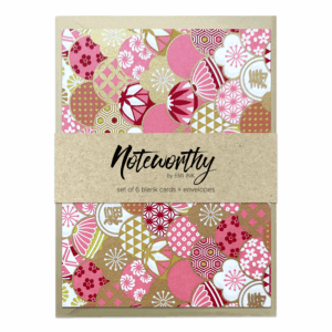 SHIORI PINK Washi Note Card Set