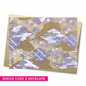 YUZUKI LAVENDER Single Washi Note Card