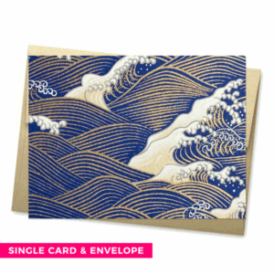 UMI BLUE Single Washi Note Card