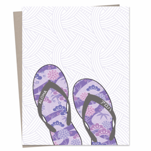 Sansei Slippahs (Murasaki) Greeting Card
