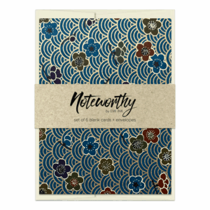 MASAMI TEAL Washi Note Card Set