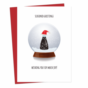 Snow Globe Shoyu Greeting Card (5x7)