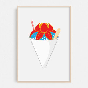 SANSEI HANAGASA SHAVE ICE Art Print 8x10