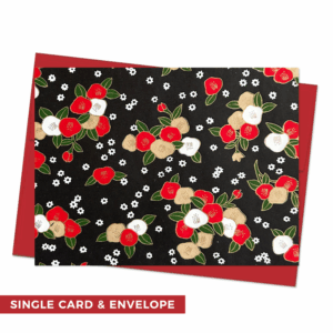 Kuro Tsubaki Single Washi Note Card