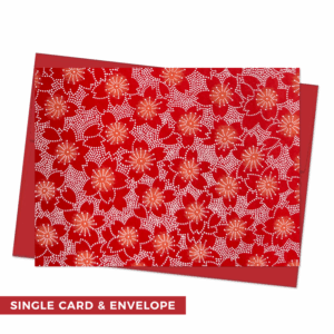 Sakura Snowfall Single Washi Note Card