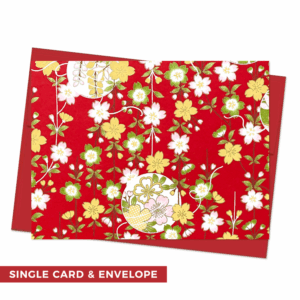 Yuna Red Single Washi Note Card