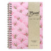sakurano_washinotebook_1 Sakurano Washi Notebook with scattered pink sakura blossoms and delicate branches on soft pink background