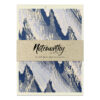 arami_washinotecardset_ccn Arami Japanese washi note card set with deep blue and cream abstract wave chiyogami pattern and natural paper belly band