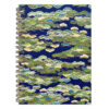 Matsukaze washi notebook showing green and gold pine pattern on deep navy Japanese chiyogami cover
