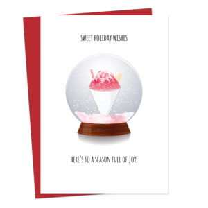 Snow Globe Shave Ice Greeting Card (5x7)