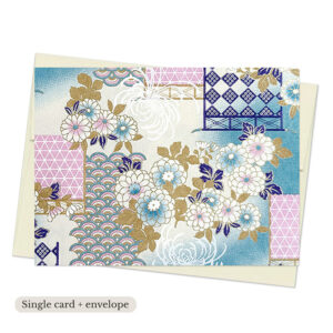 Kikue Periwinkle Single Washi Note Card